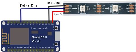 The <strong>NodeMCU</strong> and the strip are both power by a "lab" power supply that I borrowed from my school, which is set to 4. . Nodemcu fastled ws2812b